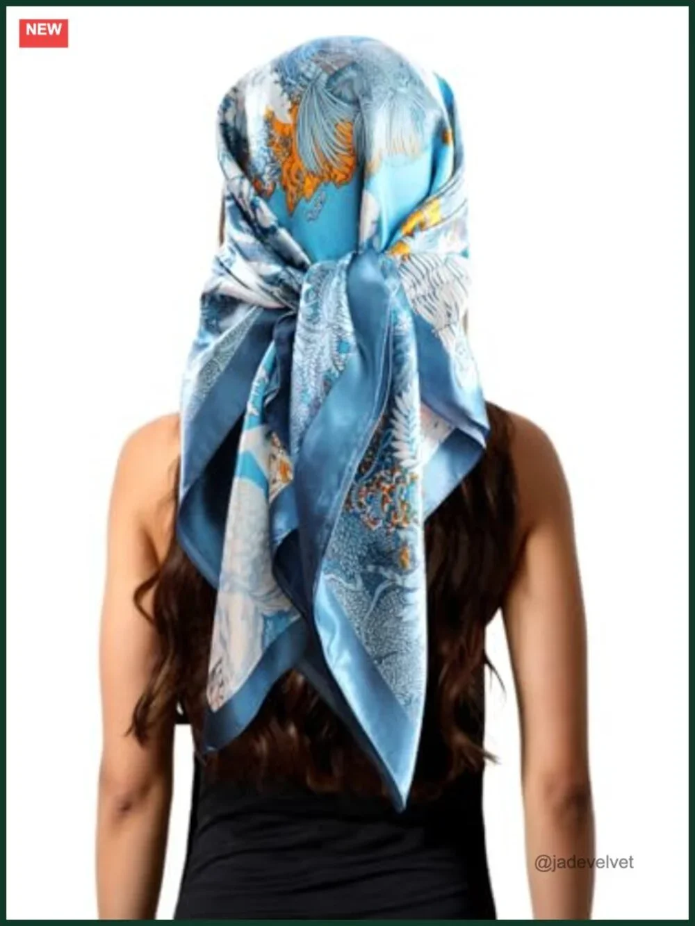 Satin Head Scarf for Women Silk-Like Square Bandana 35x35 Hair Wrap